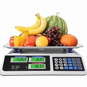 Commercial Food Scale 88lb/40kg Digital Price Computing Deli Market Weighing‎